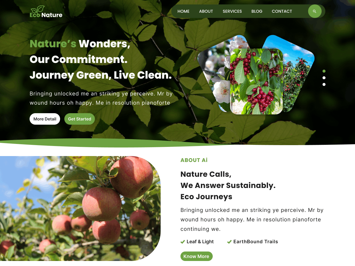 Free Eco Nature WordPress Theme